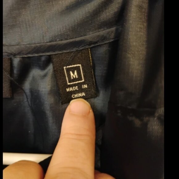 Verizon Wireless Blue 1/4 Zip Up Medium Rain Windbreaker Hooded Jacket Dunbrooke - Picture 7 of 11